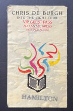 Load image into Gallery viewer, Chris De Burgh Autographed Photo Signed Hamilton Concert + Backstage Pass
