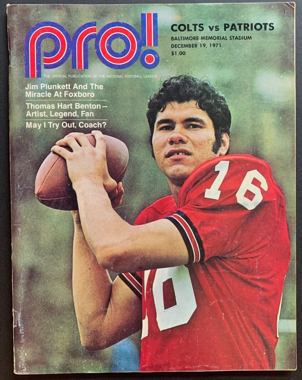 1971 Pro! Magazine Baltimore Memorial Stadium Baltimore Colts Program NFL VTG