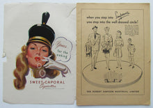 Load image into Gallery viewer, 1947 Montreal Forum NHL Hockey Program Montreal Canadiens vs New York Rangers
