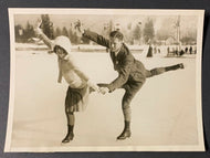 1925 Winter Olympics Figure Skating Cecil Smith + Melville Rogers VTG Photo