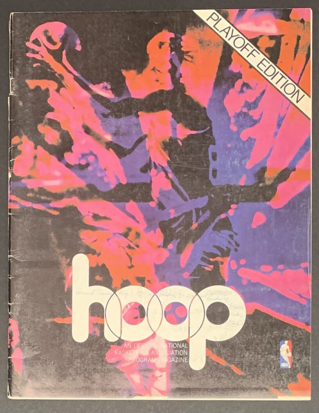 1977 NBA Playoff Basketball Program Rockets vs Philadelphia 76ers + Press Notes