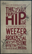 2011 The Tragically Hip Band Autographed Poster Gord Downie Signed JSA LOA