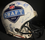2014 NFL Draft Multi Autographed Signed Helmet Evans Mack Manziel PSA Football