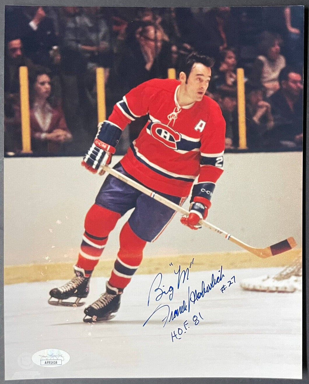 Frank Mahovlich Signed Montreal Canadiens NHL Hockey Photo Autographed JSA