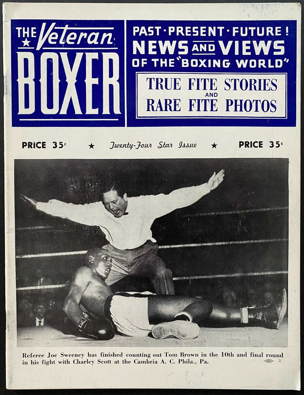 1962 Vintage Veteran Boxer Magazine Issue Charley Scott Tom Brown Fight