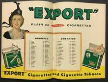 Load image into Gallery viewer, 1960 CFL Football Program Winnipeg Blue Bombers vs Edmonton Eskimos Vintage
