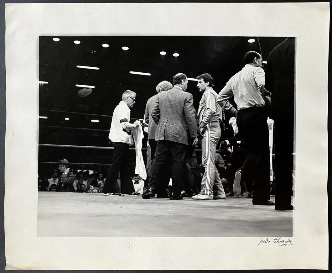 1986 Signed Vintage Mike Tyson James Tillis Photo Autographed By Photographer