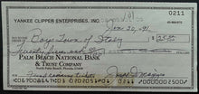 Load image into Gallery viewer, Joe DiMaggio Signed Check Yankee Clipper 1991 Autographed Cheque MLB JSA LOA
