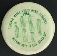 1958 Toronto Maple Leafs Baseball Schedule Coin Bank Purse Seven UP Promo Rare