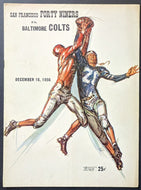 1956 Baltimore Colts vs. San Francisco 49ers Vintage Football Program Unitas NFL