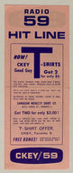 1964 CKEY Radio Survey Chart Toronto Music Dave Clark Five Elvis Presley Vintage