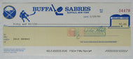 1990 Vintage NHL Hockey Buffalo Sabres Check Bank Cheque - Issued Dale DeGray