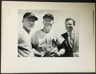 1966 New York Yankees Mickey Mantle Johnny Keane Ralph Houk Wire Photo Vtg