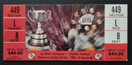 1985 CFL Grey Cup Full Ticket Olympic Stadium BC Lions vs Hamilton Tiger Cats