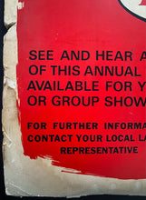 Load image into Gallery viewer, 1964 Grey Cup Football Classic CFL Sign Advertising Poster Labatt's Breweries
