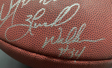Load image into Gallery viewer, Joe Montana Doug Flutie Hershel Walker Autographed Wilson Football JSA HOF NFL
