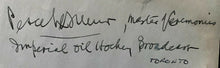 Load image into Gallery viewer, 1938 Vintage Signed NHA Hockey NHL Player Broadcaster Percy LeSueur Autographed
