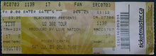 Load image into Gallery viewer, 2010 U2 360 Tour Concert Ticket Rogers Centre Toronto Canada Vintage Unused
