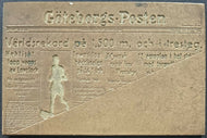 Swedish Newspaper Metal Print Plate Gotesborg Posten World Record Track + Field