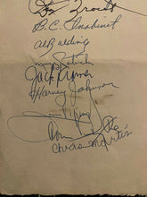 Load image into Gallery viewer, 1956 MLB Vtg Autographed Dinner Program Signed Jackie Robinson + 11 More JSA LOA
