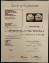 Load image into Gallery viewer, George HW Bush Brian Mulroney Signed Bobby Brown Baseball Autographed JSA LOA

