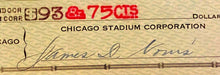 Load image into Gallery viewer, James D Norris Signed Autographed Check Chicago Stadium Blackhawks NHL Hockey
