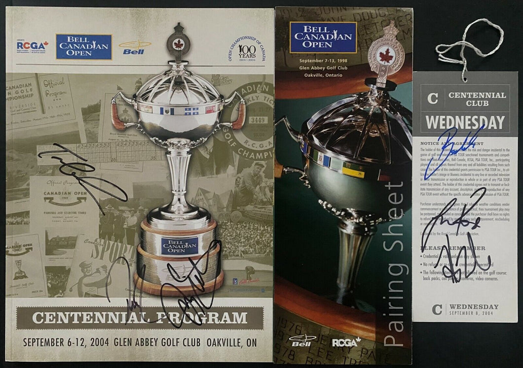 2004 Centennial Bell Canadian Open Golf Championship Ticket + Program Autographs