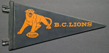 Load image into Gallery viewer, 1960s B.C. Lions Plastic Mini Pennants CFL Vintage Canadian Football Vintage

