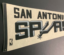 Load image into Gallery viewer, San Antonio Spurs Official NBA Basketball Pennant Full Size 30&quot; Early 1990&#39;s
