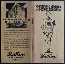 Load image into Gallery viewer, 1932 Los Angeles Summer Pocket Sized Dope Book Olympics Historical Vintage

