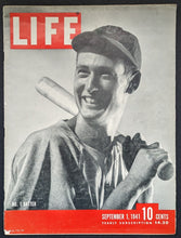 Load image into Gallery viewer, 1941 MLB Boston Red Sox Ted Williams Life Magazine Baseball Cover Vintage
