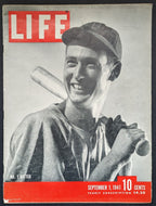 1941 MLB Boston Red Sox Ted Williams Life Magazine Baseball Cover Vintage