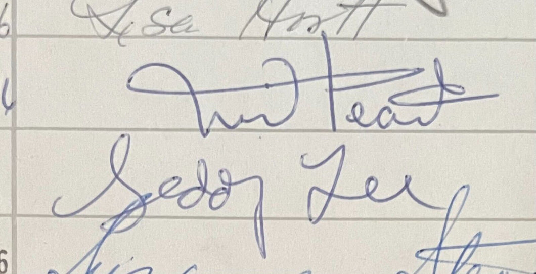 Neil Peart Geddy Lee Autographed Signed RPM Magazine Guest Register JSA LOA