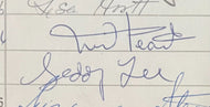 Neil Peart Geddy Lee Autographed Signed RPM Magazine Guest Register JSA LOA