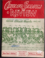 1944 Chicago Blackhawks Program Autographed Signed Clint Smith JSA NHL Hockey