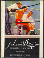 1941 Polo Grounds Joe Louis v Billy Conn Heavyweight Title Fight Boxing Program