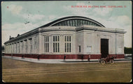 1909 Postcard Famous Arena Cleveland Elysium Ice Skating Rink Vintage Old Stamp