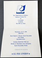 Load image into Gallery viewer, 1983 MLB All Star Game Commissioner's Lunch Invite + 50th Anniversary Pins VTG

