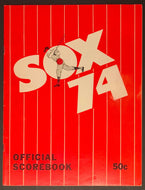1974 Comiskey Park MLB Baseball Program Chicago White Sox vs Oakland Athletics