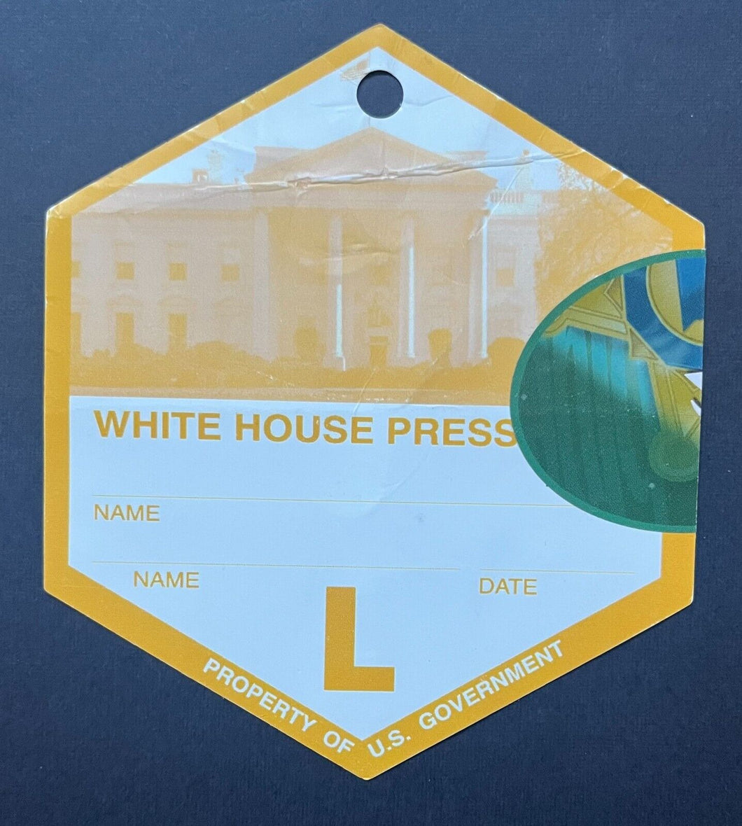 Used White House Press Pass US Government Political Historic Vintage