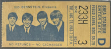 Load image into Gallery viewer, 1966 Shea Stadium Beatles Slabbed Concert Ticket Queens NY Authenticated iCert
