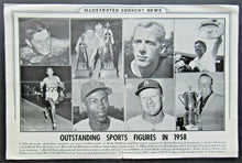 Load image into Gallery viewer, 1958 Illustrated Current New Insert Photo - Featuring Top Sports Figures MLB PGA
