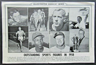 1958 Illustrated Current New Insert Photo - Featuring Top Sports Figures MLB PGA