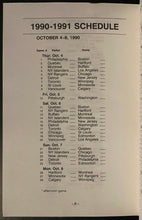 Load image into Gallery viewer, 1990-91 Vintage NHL Hockey Original Schedule Rulebook Pittsburgh Penguins Retro

