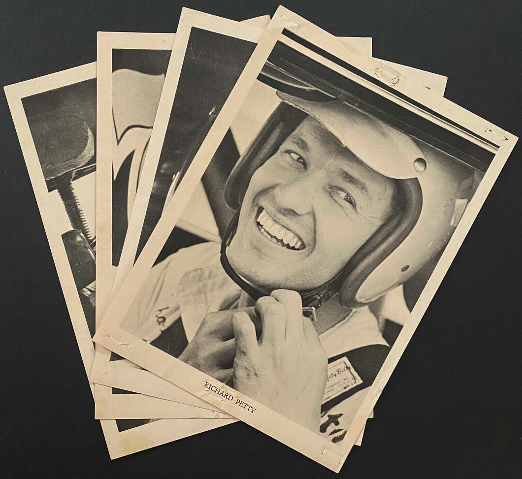 4 Different NASCAR Driver Photo Lot Vintage Issued Late 1950's Richard Petty +