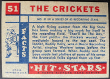 Load image into Gallery viewer, 1957 Topps Hit Stars Trading Card Buddy Holly And The Cricket #51 Non Sports
