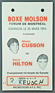1984 Montreal Boxing Media Credentials Cusson Hilton Original Press Pass Vintage
