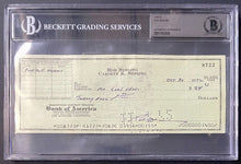 Load image into Gallery viewer, Rod Serling Autographed Signed Cheque Beckett Slabbed Authenticated Vintage
