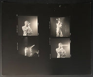 c1980s David Bowie Concert Contact Sheet Composite Photo Music Rock Vintage