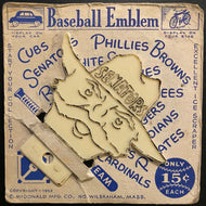 1952 MLB Baseball Emblem Washington Senators Vintage Promo Ice Scraper McDonald